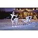 NOMA Pre-Lit LED Light Up Reindeer and Sleigh 2-Piece Set | Christmas Holiday Lawn Decoration | Indoor/Outdoor
