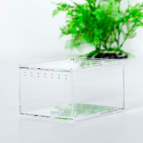 Repti Zoo Magnetic Acrylic Case 4.1 Inchx3.3 Inchx2.5 Inch Nano Enclosure Reptile Breeding Box Terrarium Cage Tank Tarantula Scorpion Sling Isopods Lizards Roach Invertebrates Insect Mantis thumb #3