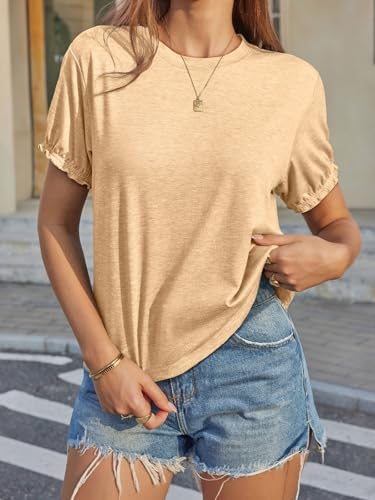 Image of UNCLECAT Women's Short Sleeve T Shirts Trendy Crew Neck Tops Basic Tee