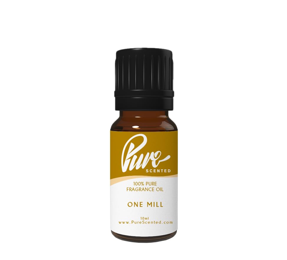 Pure Scented 10ml Fragrance Oils - 1 x 10ml Suitable for Candles, Soaps, Slime, Diffusers, Cosmetics, Wax Melts, Designer (1 x 10ml, One Mill)