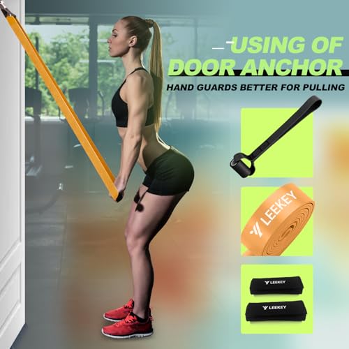 Image of LEEKEY Pull Up Assistance Bands,5-125LB Resistance Bands with Grip、Door Anchor、Gym Bag - Exercise Bands for Full-Body Training, Fitness, Physical Therapy -USA Original Patent