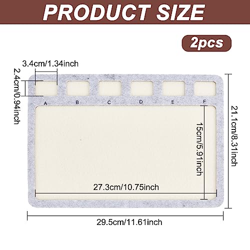 BENECREAT 2Pcs Rectangle Felt Bead Design Boards - Image 2