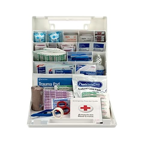 First Aid Only 225-AN 50-Person OSHA-Compliant First Aid Kit, Emergency First Aid Kit for Office, Home, Car, and Worksites, 195 Pieces Cover