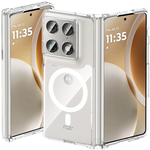 OWKEY Coque Magnétique pour Motorola Razr Fold 2026,Compatible avec MagSafe,Hard PC, Antichoc Anti-Rayures Bumper Protection Etui Housse Case Cover Motorola...