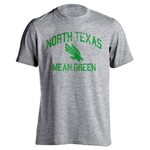 Sport Your Gear North Texas Mean Green Retro Distressed Short Sleeve T-Shirt, Athletic Heather, XX-Large