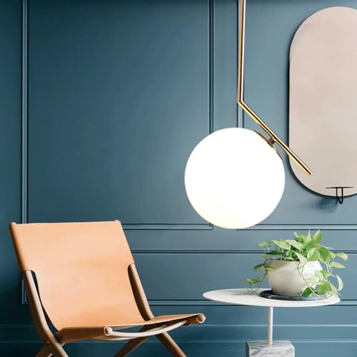 Lámpara colgante de globo de cristal para iluminar y decorar tu isla de cocina con elegancia 5