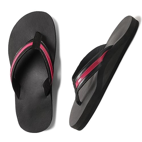 SHAPECRUNCH Women's Arch Support Flip Flops, Orthotic Sandals with Soft Indian Rubber Sole for reducing stress on the Heel, Ankle, and Knee (Pink, 7 UK)