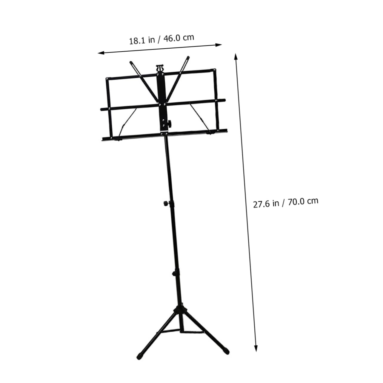 CATIEBYE Folding Sheet Music Stand Portable Desktop Book Holder Music Rest Clip Thickened Plastic Construction for Stability