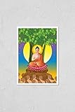 KwikMedia Poster Reproduction of Makha Bucha Day, Buddha Sitting Under The Bodhi Tree at Midnight...