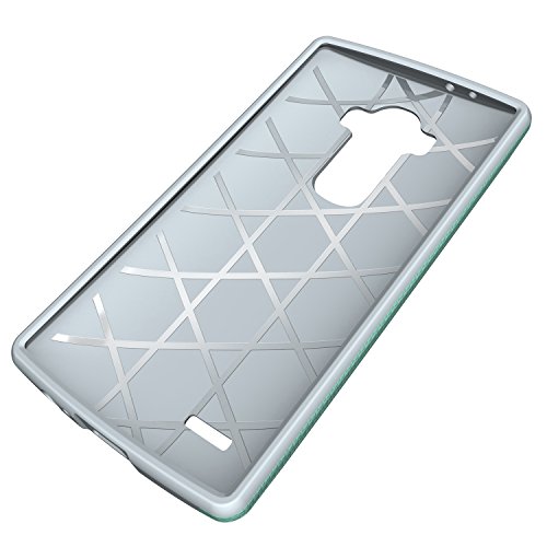 LG G4 Case,NiuBox Slim Fit Armor Dual Layer [PC + TPU Hybrid] Gear Textured Anti-Slip Shock Absorption Protective Phone Case Cover for LG G4 Turquoise