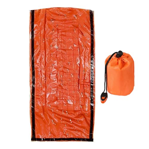 Saco De Dormir Portátil,Impermeable Al Viento Compacto con Silbato | Saco De Dormir Termico Equipo De Supervivencia | para Senderismo Clima Extremo Mujeres Hombres Adultos Adolescentes