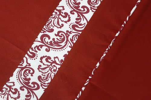 Image of AURAVE Luxurious Cotton Satin 600 TC Bolster Cover with Drawstring Closure, Set of 2, Soft Breathable Durable Machine Washable for Sofa Bed & Home Decor, 15 inchx30 inch, Rust | Cover Only