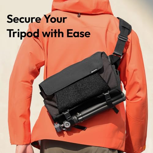 Image of ULANZI BP11 8L Camera Sling Bag with Tripod Holder for Men Women, Lightweight Splash-Proof DSLR /Mirrorless Anti-Theft Crossbody Bag for Travel Hiking Photography Customizable Front Pocket Camera Bag