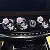6 Pcs Bling Flower Air Vent Clips, Cute Daisy Air Fresheners Vents Clips Car Diffuser Rhinestone Interior Decoration Charm Diamond Decor Bling Car Accessories Girls Interior Accessories #2