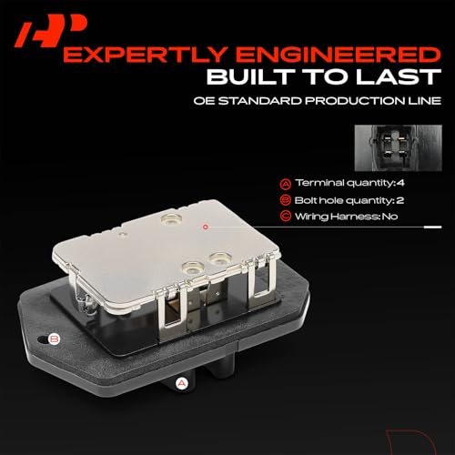 Image of A-Premium Front HVAC Blower Motor Resistor Compatible with Ford & Lincoln | for Edge 2007-2011, MKX 2007-2011, MKT 2010-2011