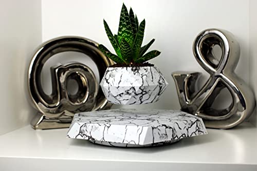 Bandd Plant Pot For Succulents, Air Bonsai & Air Plants. Planter For Home, Office & Desk Decor. Magnetic Floating Levitating Display. (Marble) #TOP3