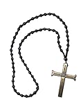 Generic Anime A Piece Necklace Dracule Mihawk Cross Sword Kogatana Zinc Alloy Choker Kolye Men Women Gift Necklaces Pendants Jewelry (Black bead chain)