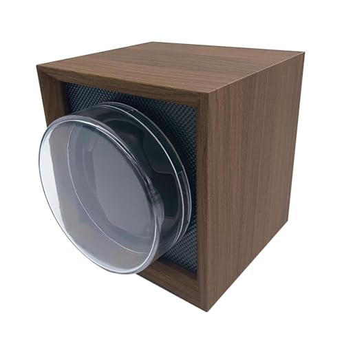 Caja mecánica de madera para relojes automáticos con elegante expositor antipolvo de lujo