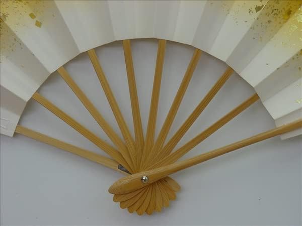 文 ☆ 文房 繍絵花卉紋牙骨絹面折扇 ☆ 清朝期 牡丹 刺繍文様 清供雅玩