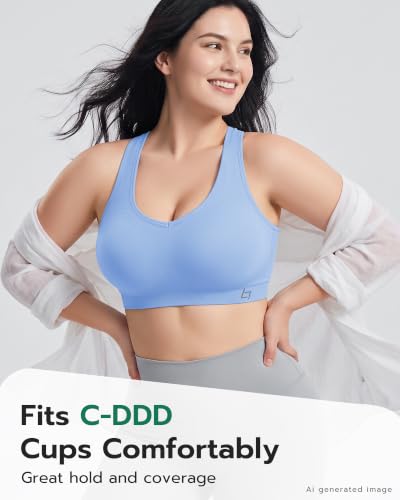 Image of FITTIN Supportive Sports Bra for Large-Bust: 12-Hour Zero-Pressure Comfort