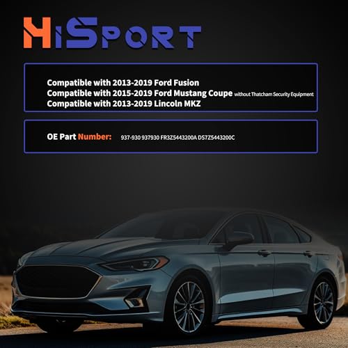 Image of HiSport 937930 Rear Trunk Door Latch - Compatible with Ford Fusion 2013-2019 Mustang 2015-2019 Lincoln MKZ 2013-2019 4-Pin - Replace FR3Z5443200A