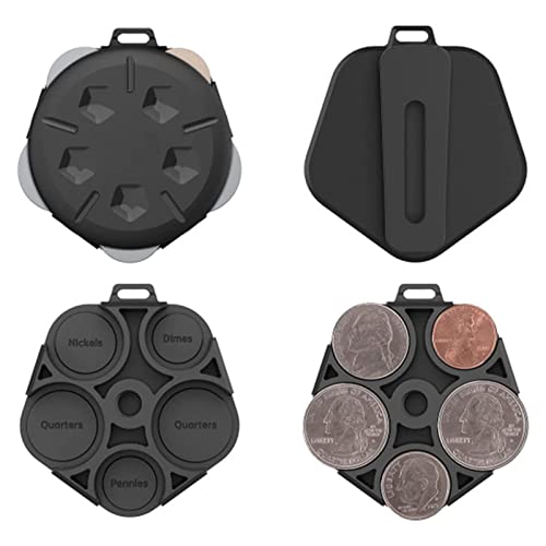 Porta monedas con clip para cinturón y 5 compartimentos miniatura 2