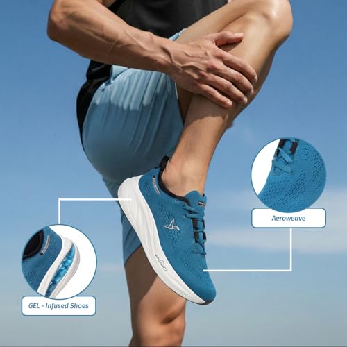 Image of YOHO ZeroHour AeroWeave Sports Shoes with Laces for Men|Running,Jogging, Athletic & Gym |Cushioned Insoles,Breathable Upper & Phylon Sole for Shock Absorption Sneakers for Man