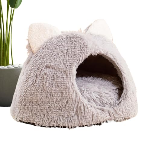 猫ハウスベッド、豪華な猫の洞窟ベッド,キャットハウスベッドペットの子犬の巣箱の洞窟の家 | ペット用品小型犬、猫、ウサギ、その他の小動物用のソフトスリープベッド