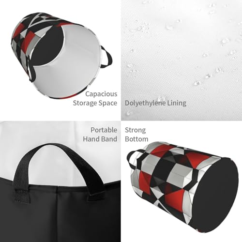 Grand panier à linge géométrique : grand volume de rangement pour couvertures et linge de lit