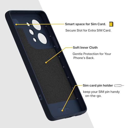 Image of Shockproof Case Compatible with Realme P4 Power 5G | Full Camera Protection | TPU Flexible Back Cover for Realme P4 Power 5G (Steel Blue)