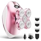 Electric Razors for Women, 5-in-1 Multi-Function Womens Razor with LED Display, Rechargeable Waterproof Electric Shaver, Ideal Travel Trimmer Body Hair Remover for Legs, Face, Armpits &Bikini (Pink)
