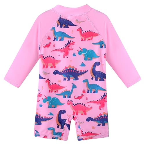 Image of XFGIRLS Baby /Toddler Girls Swimsuit Long Sleeve One-Piece Bathing Suit Rash Guard