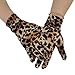 Xinsheinelry Stylish Leopards Print Gloves Soft Polyester for Men and Women Windproof Fashion