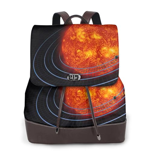 Sac à dos galaxie en cuir femme noir sac polyvalent de taille unique
