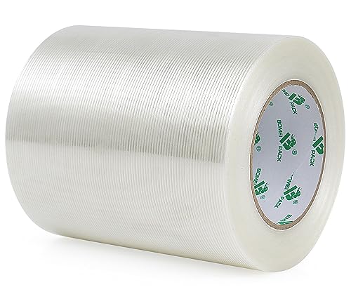 BOMEI PACK Wide Strapping Tape 6Inch, Heavy Duty Reinforced Packing
