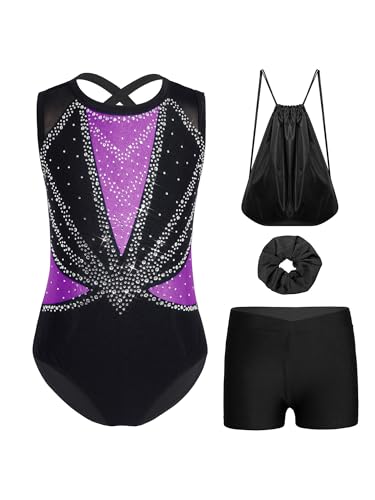 Justaucorps de gymnastique filles à manches longues unitards de gym enfants inlzdz