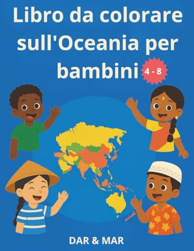 Libro da colorare sull'Oceania per bambini
