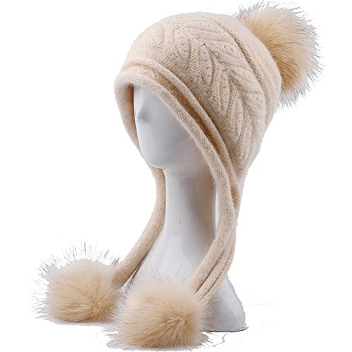 Vimeet - Berretto in Maglia - Donna Beige Taglia