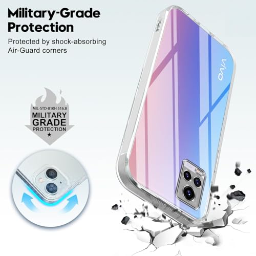 Image of Jkobi Back Case Cover for Vivo V20 (Silicone Clear Shockproof Case with Camera Protection and Dust Plugs | Transparent)