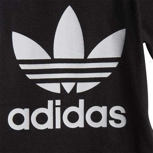 adidas Originals unisex-baby Trefoil Tee Black/White 3T