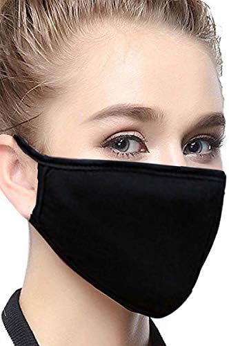 Dust Mask Anti Pollution Face Mask Washable Cotton Mouth Mask Men and women for all ages Black Blue
