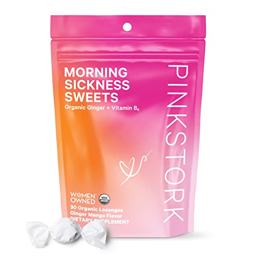 Pink Stork Morning Sickness Sweets, Organic Mango Ginger Candy with