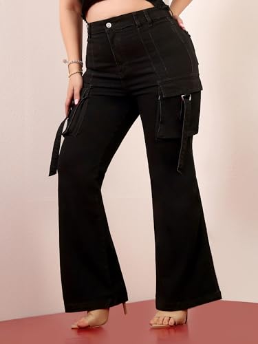 Image of Miss Chase A+ Women's Bootcut High Rise Stretchable Denim Jeans