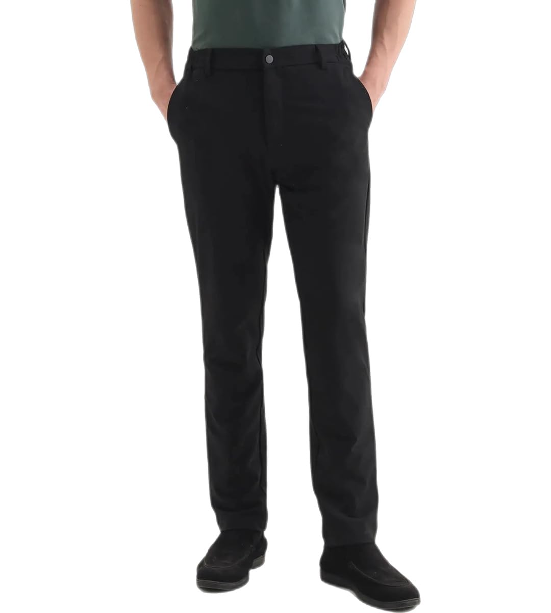rare rabbit Men's Travel Regular Fit Solid Polyester Blend Mid Rise Trouser-picture-10