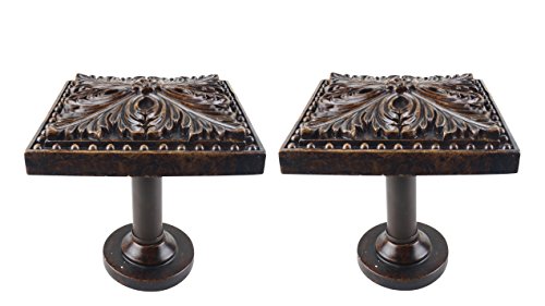 Urbanest Set of 2 Large Elmore Drapery Medallion Holdback, Mahogany