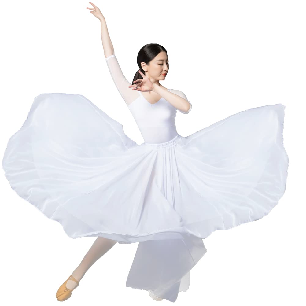 ROYAL SMEELA Vestito Danza Classica Donna Abito da Ballo Contemporaneo Abiti Ballo Moderno Abito Ballo lirico Costume Danza Moderna Adulto Gonna Gradi 720+Body Classica Costume Danza contemporanea
