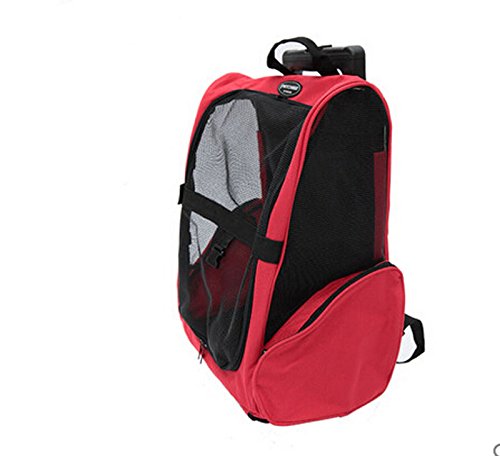 Topsoso Deluxe Oxford Mesh Pet Dog Travel Carrier Backpack W/Wheels -Green #TOP2