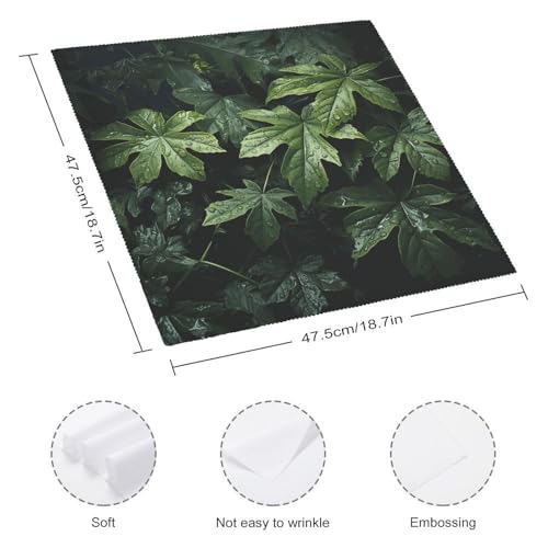 Servilletas de Tela Estampado Hojas Verdes 2 Unidades miniatura 2