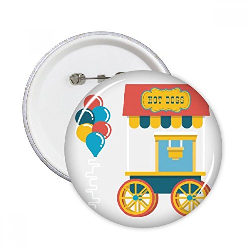 Badge rond Hot Dog drôle de taille XXL, bouton épingle pour décoration vêtements