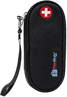 PracMedic Bags EpiPen Carrying Case, Compact - Holds 2 EpiPens or Auvi-Q and Asthma Inhaler - Immediate Access to Allergy Medications During Emergency Situations for Kids and Adults (Black)